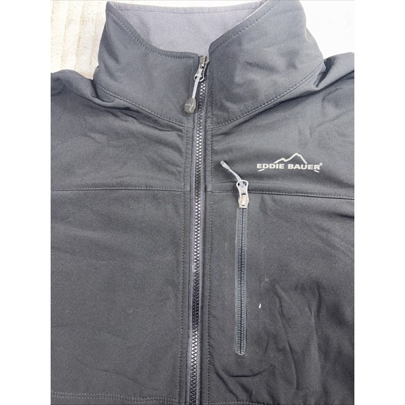 Eddie Bauer 365 Men's Size Large Black Full Zip Fleece Lined Outdoor Jacket NICE - Picture 2 of 16